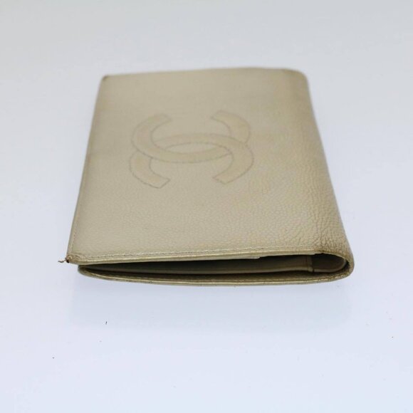 CHANEL Wallet Caviar Skin Silver CC Auth bs9534 - Picture 4 of 15